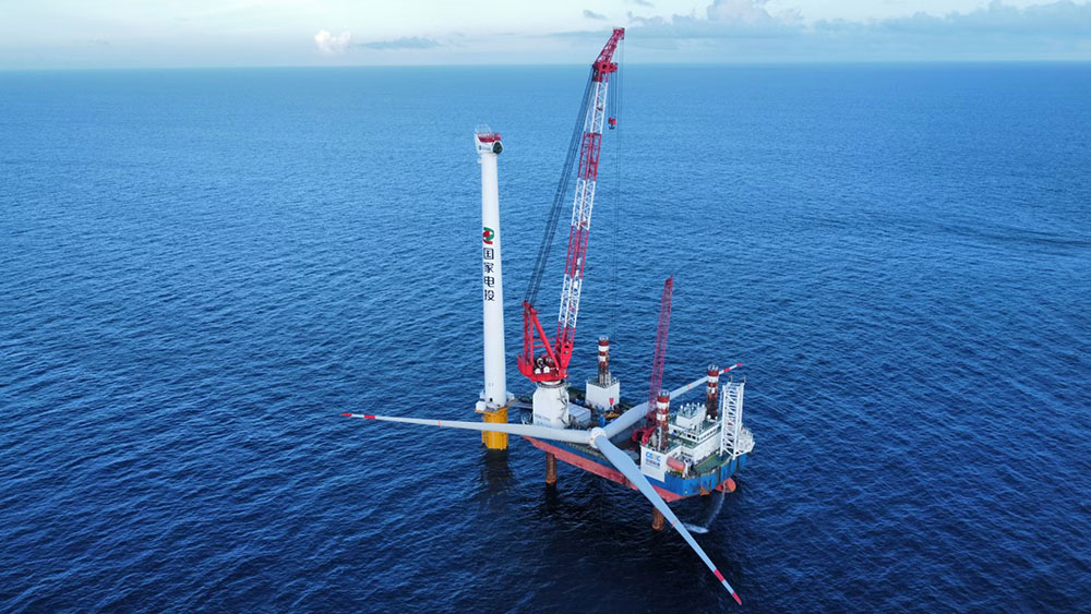 国家电投揭阳神泉二350MW海上风电项目增容项目首台风机安装圆满完成 国家电投揭阳神泉二350MW海上风电项目增容项目首台风机安装圆满完成